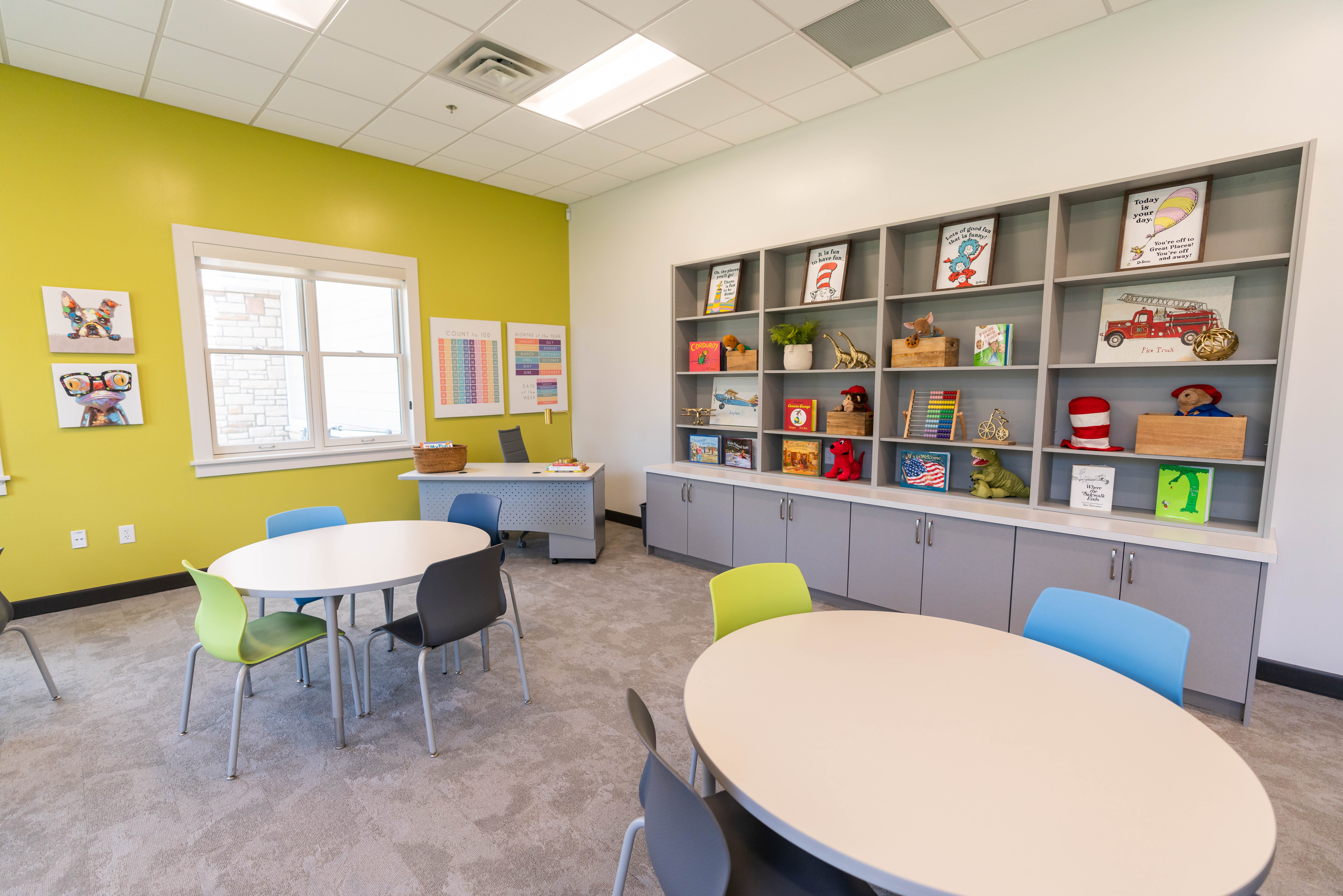 classroom at the hugh francis jr wellness center on the palmer home campus