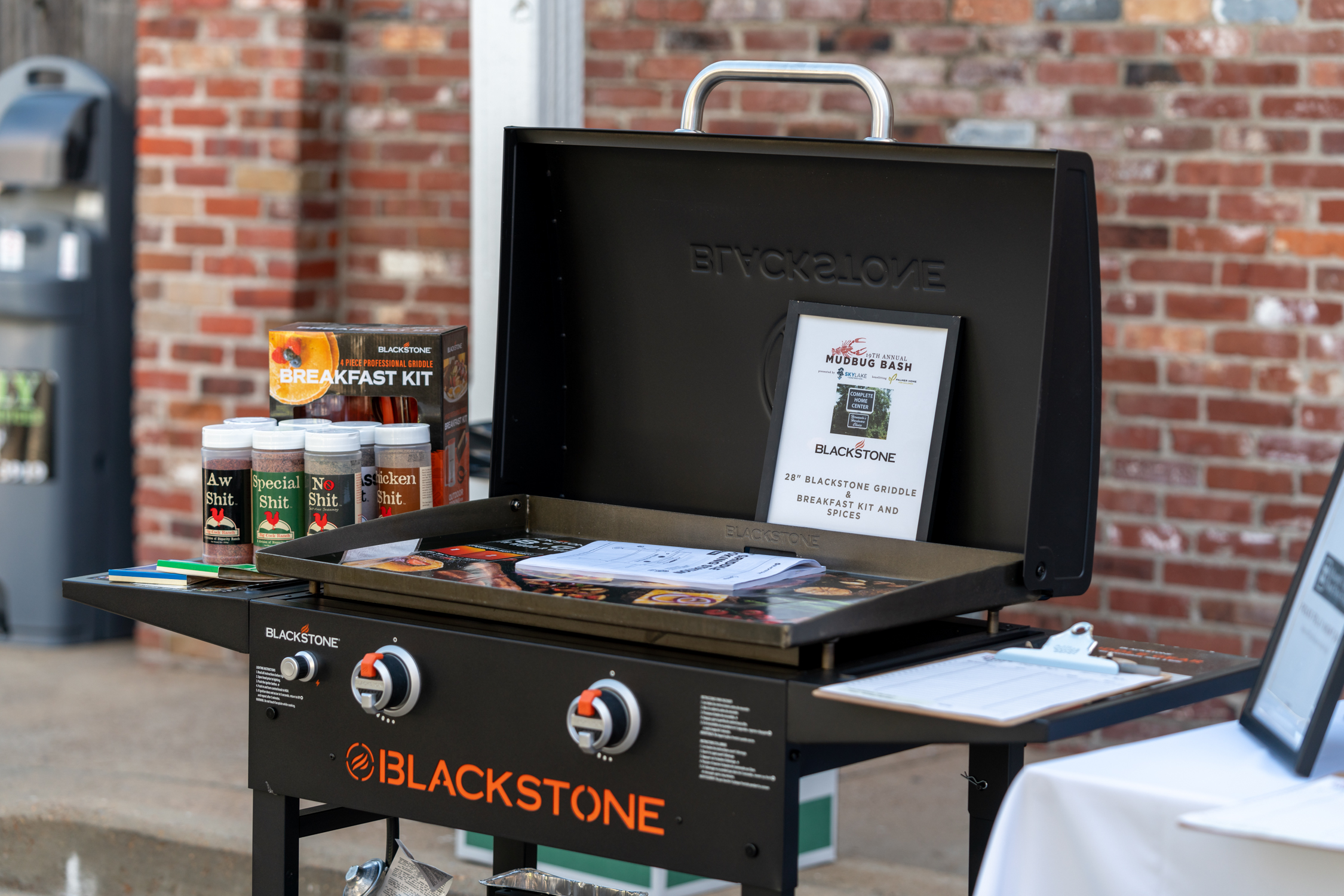 blackstone grill available for bids in the silent auction at the 19th annual mudbug bash for palmer home